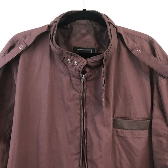 Vintage Barrage 3XL Tall Brown Lightweight Racer Bomber Jacket Pockets Full Zip - Picture 5 of 10